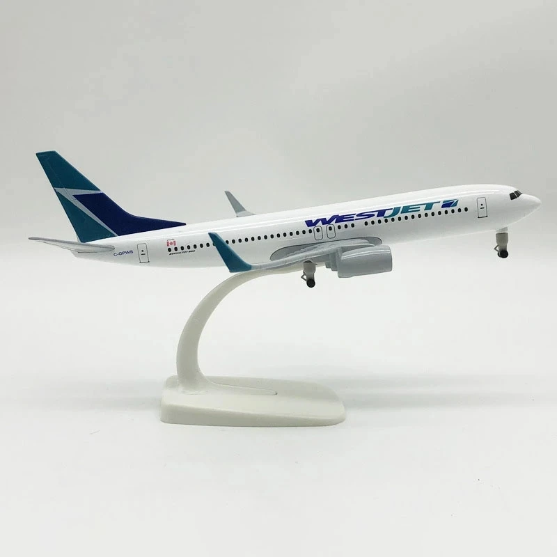 

Игрушка 20 см из сплава металла CANADA Air WESTJET WEST JET Airlines Boeing 737 B737 Airways литая под давлением модель самолета самолет