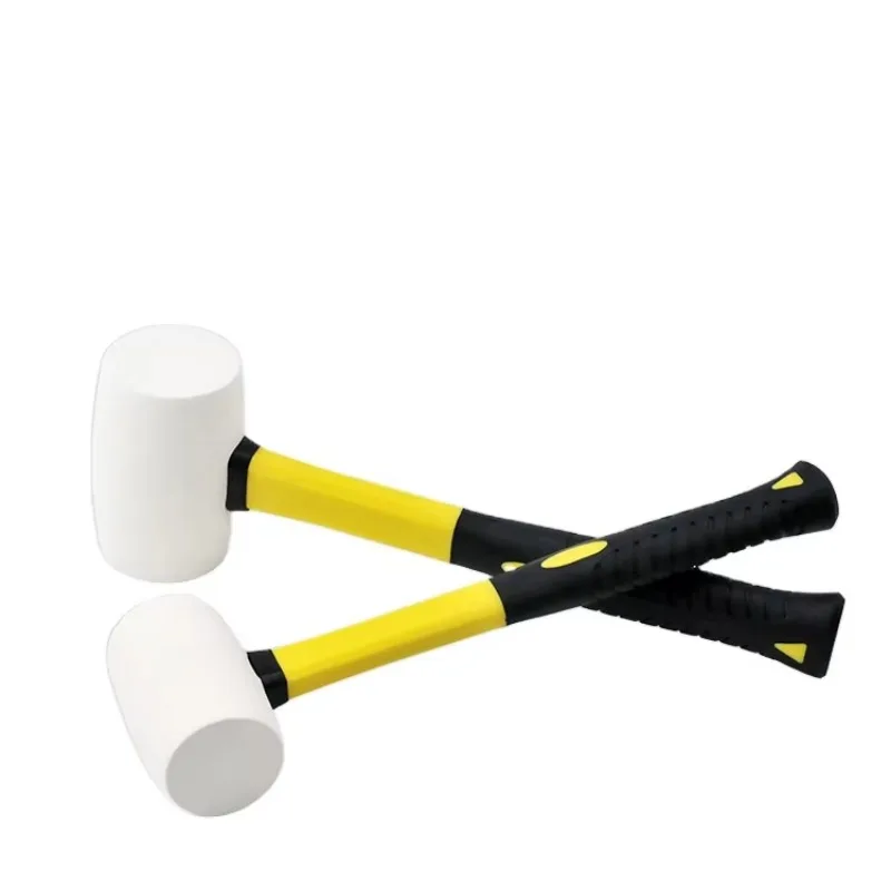 

CROWNMAN Striking Tools 8/16/24oz Hand Tools TPR Handle White Rubber Mallet Hammer