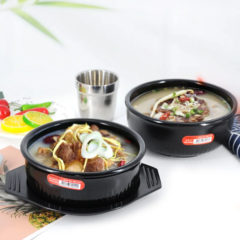 NEW Classic Korean stone pot Cuisine Sets Dolsot Stone Bowl Pot for Bibimbap Ceramic Soup Ramen Bowls Oxtail Soup Pot