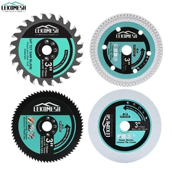 LEKOMESH 1/4Pcs 75mm Cutting Disc for Wood Glass Metal Ceramic Tile 3inch Marble Circular Saw Blade Mini Cutter Plate