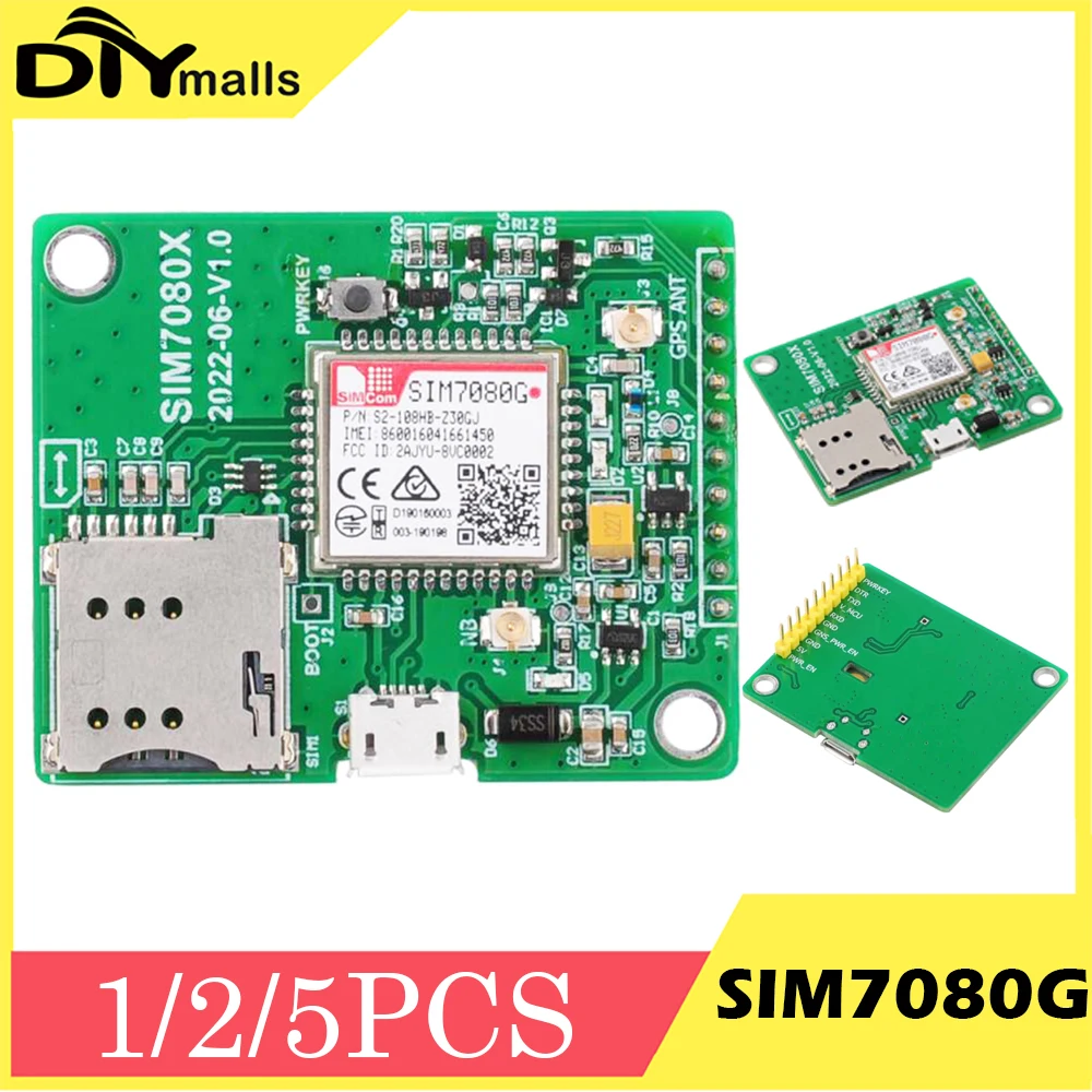 

SIM7080G LTE CAT-M NB-IoT Breakout Board Multi-Band with Power Saving Mode(PSM) eDRX compatible with SIM868