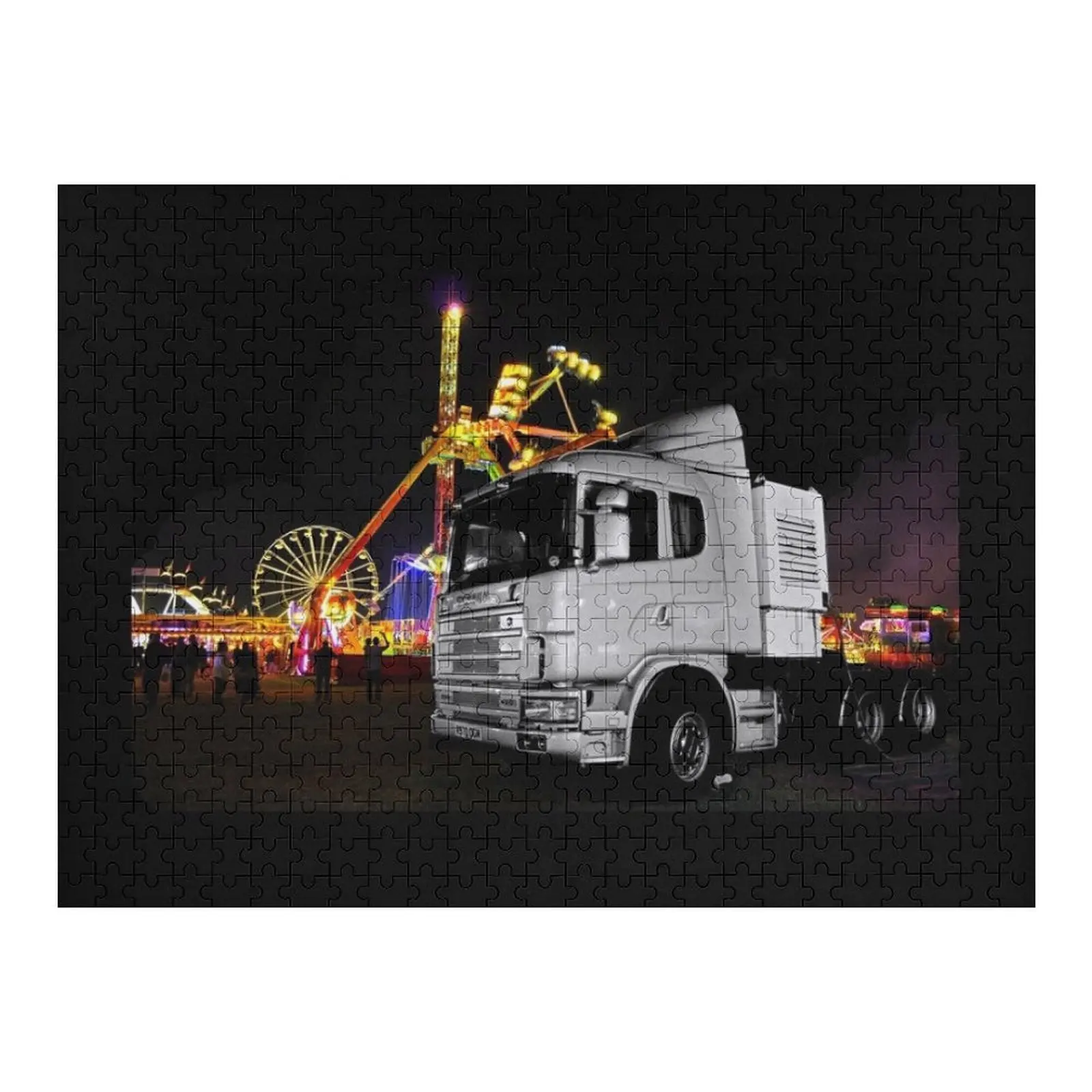 

Truck n rides Jigsaw Puzzle Personalised Name Diorama Accessories Puzzle