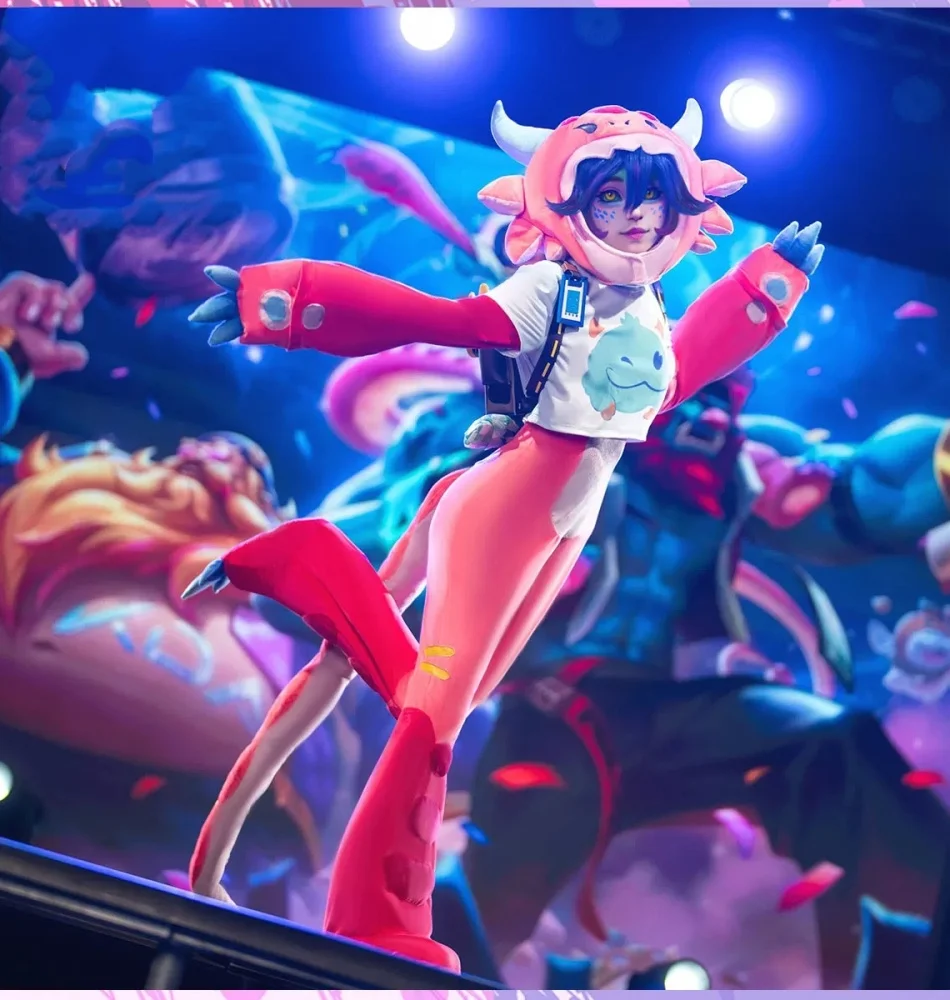 COWOWO LOL Neeko أزياء النساء التأثيرية كوس لعبة أنيمي زي حفلة الهالوين لعب دور الملابس الملابس #5
