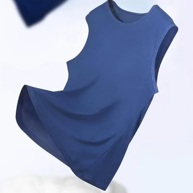 

Мужской жилет из чистого хлопка, дышащая тонкая молодежная спортивная основа, свободная летняя тонкая майка с лямкой на бретельках