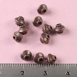 100pcs copper tone oval spacer beads h1797