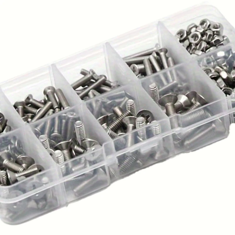 220/335pcs Stainless Steel Screw Kit (M3&M4): Phillips Countersink with Nuts, For Home/Workshop/DIY, Ideal Gift for Enthusiasts image 4