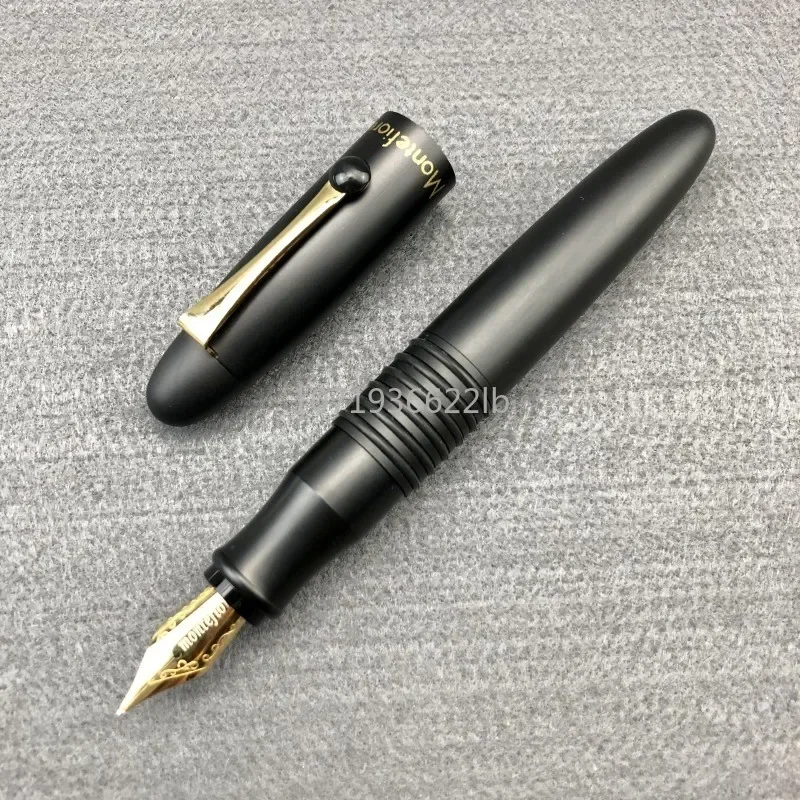 

Montefiore New York Design High-end Metal Fountain Pen Ballpoint Pen SCHMIDT SRC 888/F Refills Student Stationery Writing Gif