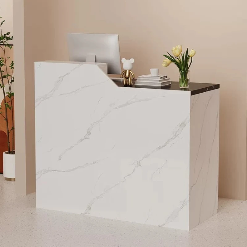 Clinical Elegant Luxury Reception Desk Modern Table Work Minimalist Reception Desk Study Mostrador De Tienda Beauty Furniture