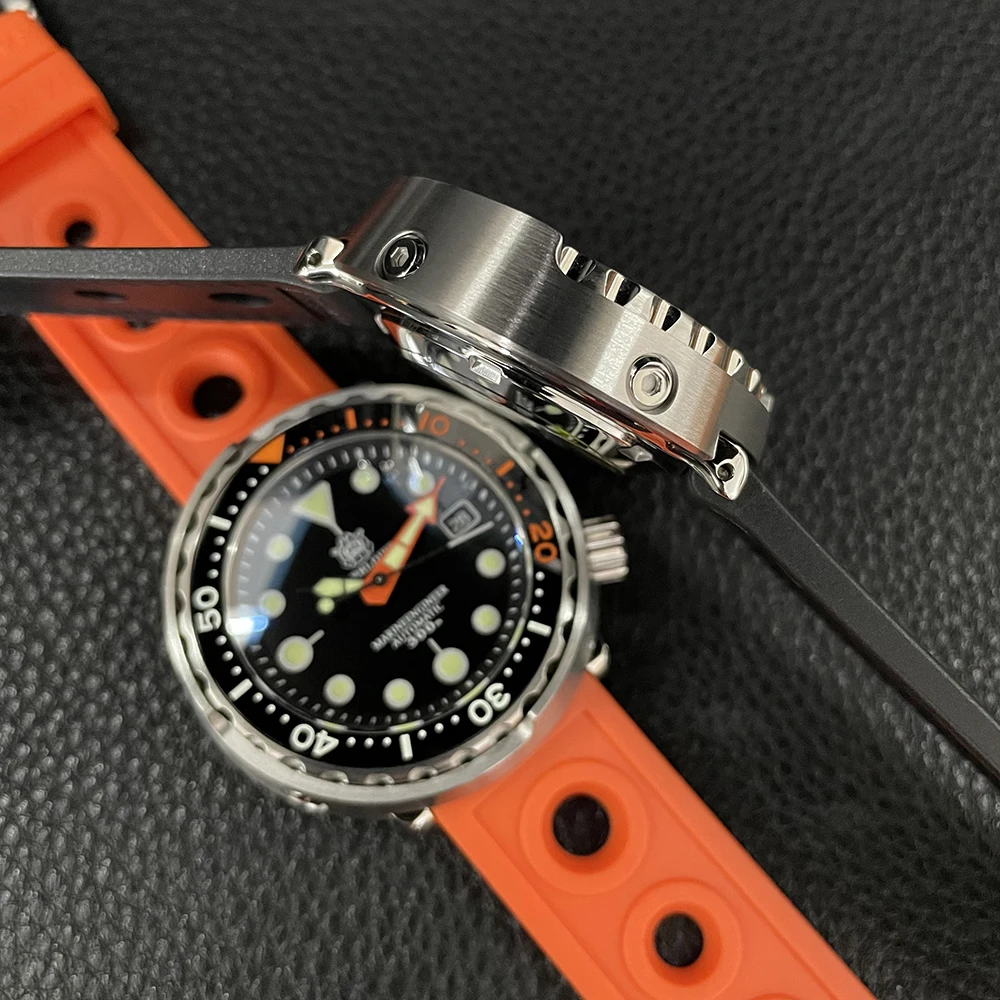 Steel dive sd1975c klassische mechanische uhr für männer mehrfarbig leuchtend 30bar wasserdicht nh35 werk tauch thunfisch saphir spiegel