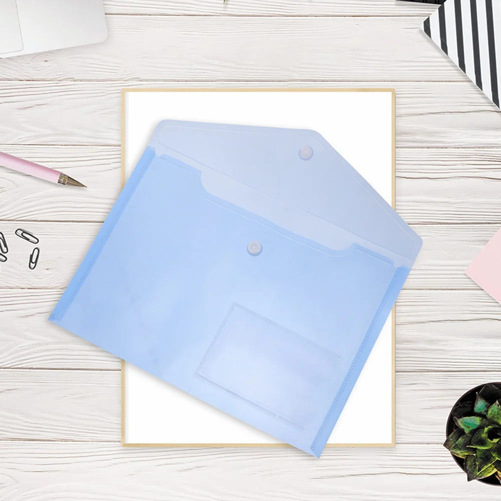File Folder Document Holder Clear Plastic Envelopes Folders Organizer A5 Documents Envelope Storage Paper Pouch Travel Desk
