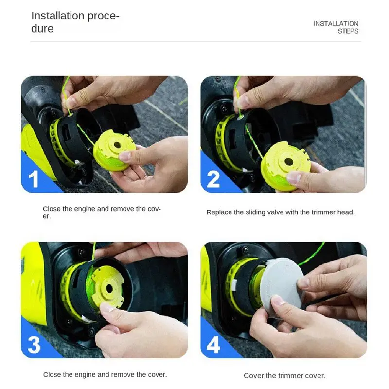 

(PQWN) 4 упаковки аксессуаров для газонокосилок Ryobi RYOBI: крышки для режущих головок AC80RL3/AC14HCA