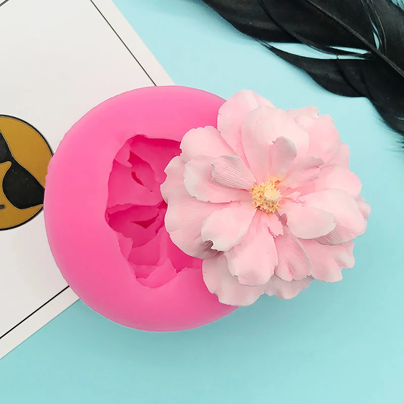 (BF06)1Pc Flower Moulds Plaster Work Resin Art Soft Silicone Fondant Chocolate Mold Soap Cake Decoration Baking Tool