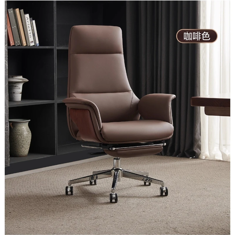 

Lying waist protection computer leather boss chair, comfortable office nap, e-sports reclining chair, large class chair