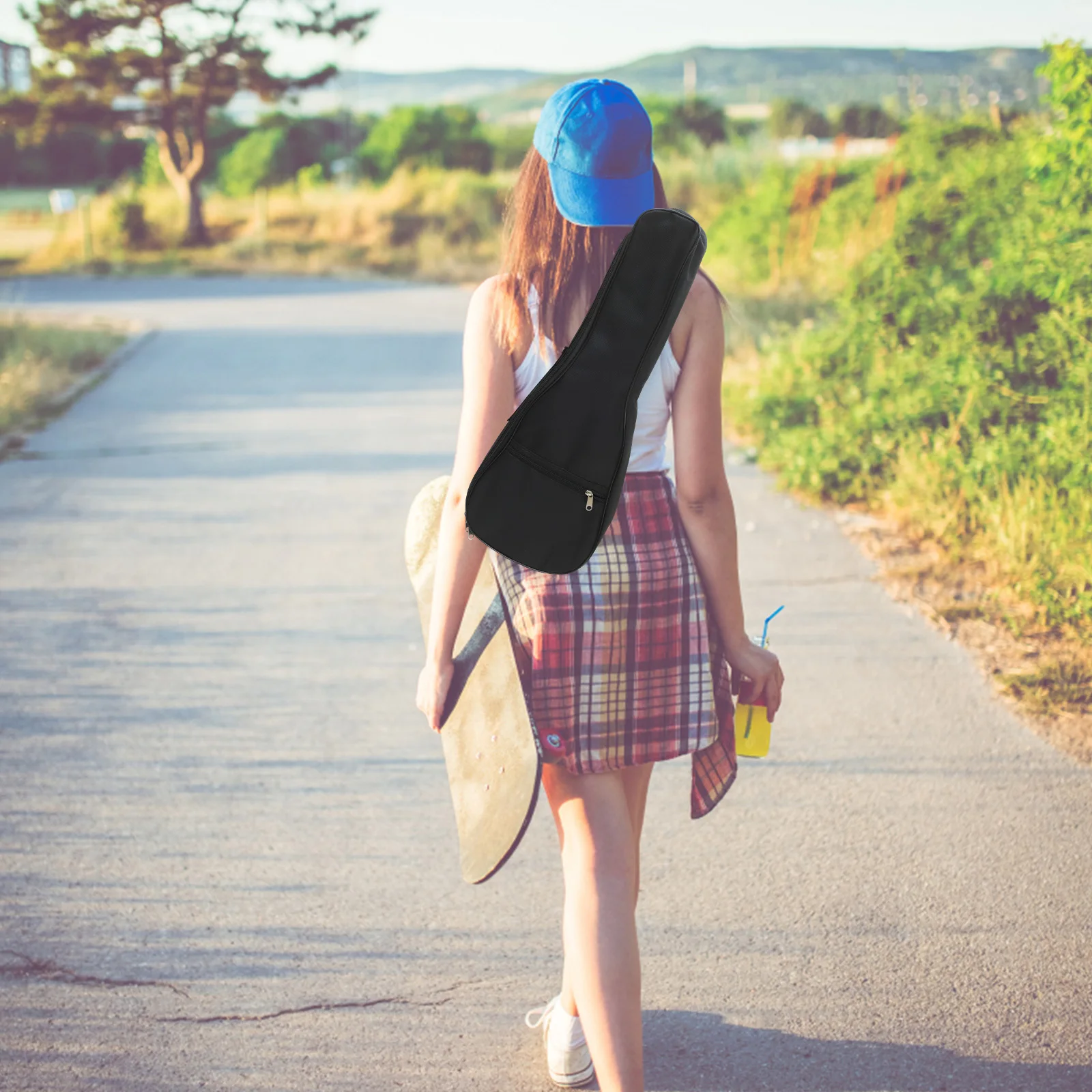 

Ukulele Carrying Bag Oxford Cloth Storage Pouch Durable Lightweight Adjustable Handle Rainproof Protector Small Ukulele Storage