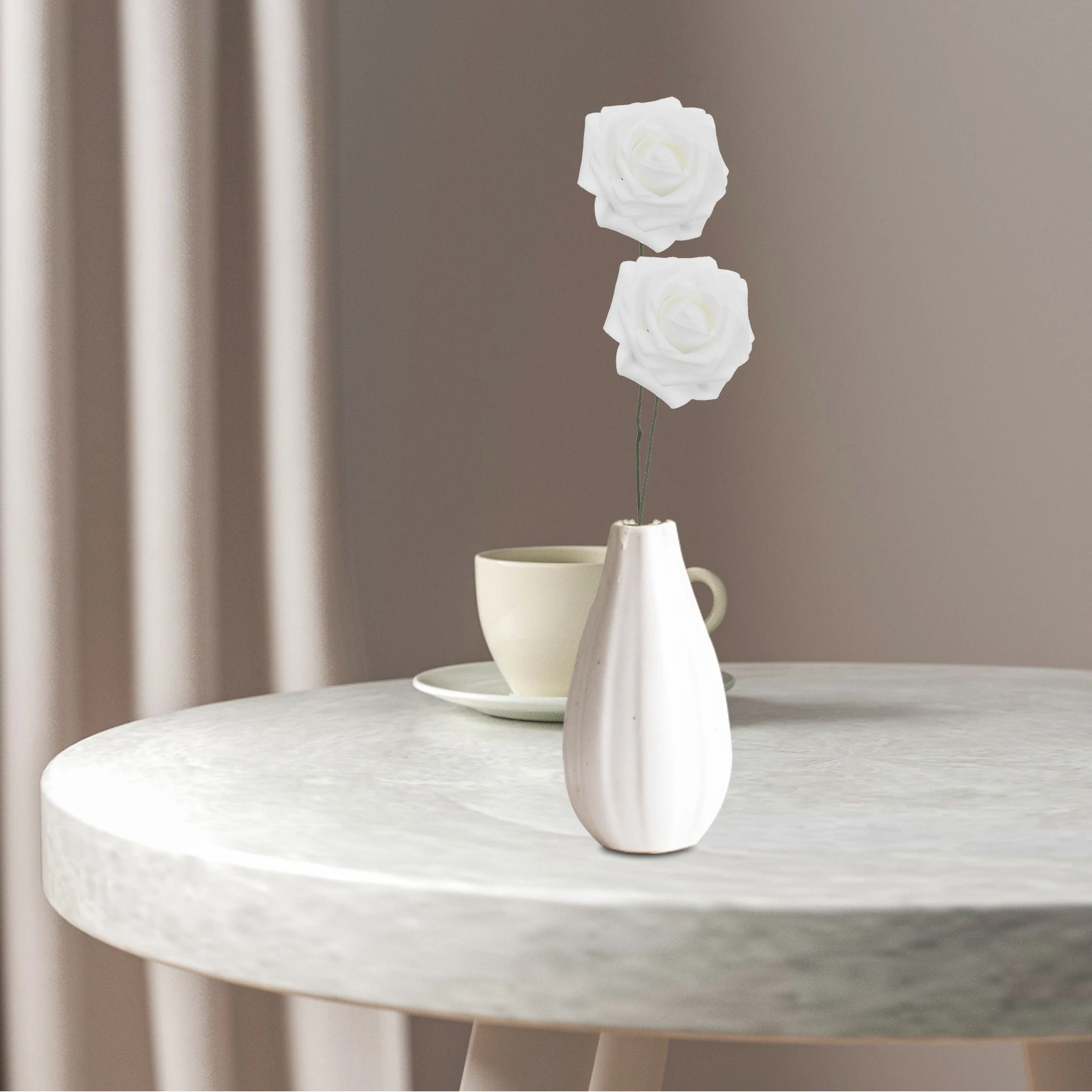 

25Pcs Foam Rose Artificial Decoration Simulated Bouquet Wedding Party Photo Props Home Decorative Flower Adorns