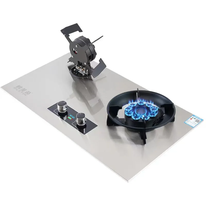 Tempered silkscreen glass top cooking gas stove for kitchen