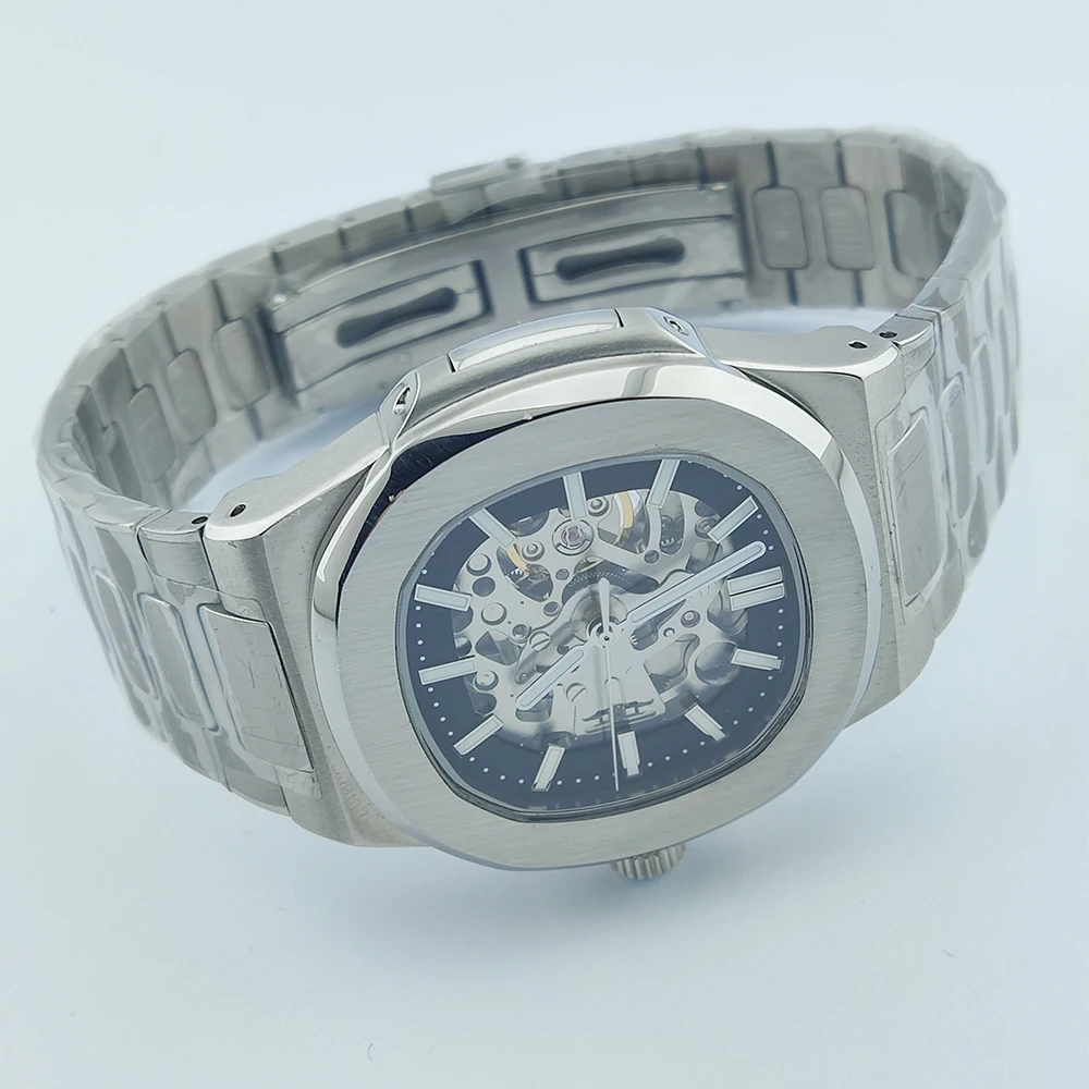 nh70 Watch Green Luminous No logo Watch Sapphire Crystal nh70 Movement Watch Stainless Steel Case Customable logo