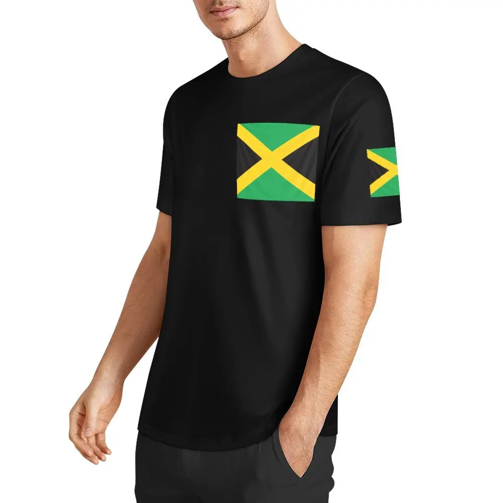 Flag of Jamaica  Tapestry Top Tee Graphic Chest and Cuff T-shirt Fresh Movement  Humor Graphic Fitness Eur Size