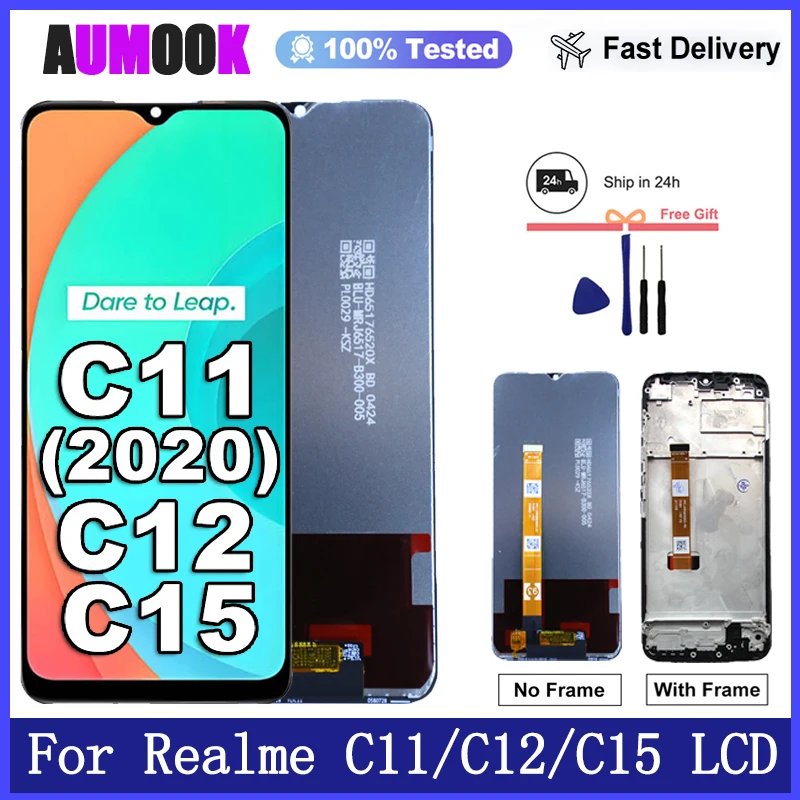 Pantalla LCD de 6,5 pulgadas para Oppo Realme C11 2020 C12 C15 pantalla LCD con marco digitalizador montaje de pantalla táctil de repuesto