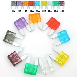 10x Small Size Aluminum Car Blade Fuse for Car Truck Boat Auto Accessories Fuses Automotive 2a 3A 5A 10A 15A 20A 25A 30A 40A J17