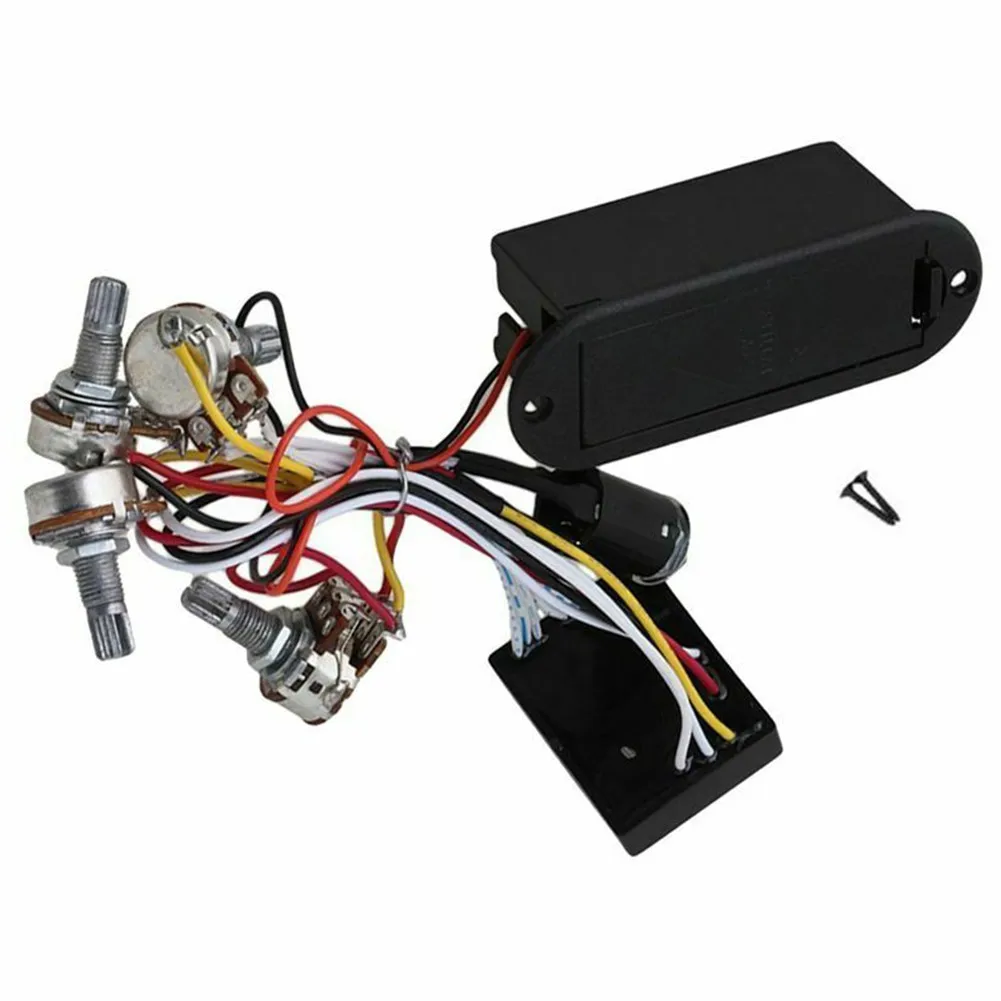 Electric Bass Pickup Prewired Wiring Harness 1 Volume + 3 Tone Pots With Balance Volume ABS Bass Guitar Pickup Main Part