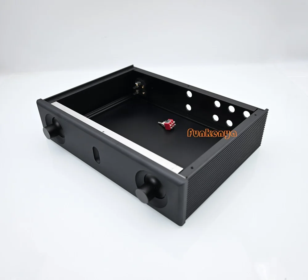 W261 H62 D190 نافذة DAC فك قذيفة الطاقة لتقوم بها بنفسك مكبر للصوت ثقب متوازن الهيكل الألومنيوم سماعة الضميمة Preamp Amp مرحبا نهاية