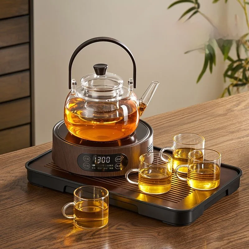

GIANXI Chinese Kung Fu Tea Pot Tea Set Boiling Tea Pot High Borosilicate Glass Open Flame Health Flower Tea Pot Tea Cup Holder