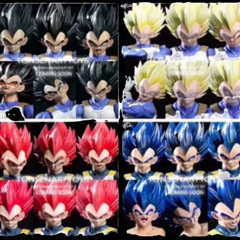 Tonsenarttoys Dragon Ball Primitive Prince Berserker Blue Silent Avenger Vegeta Head Anime Figure Toy Model Collection In Stock