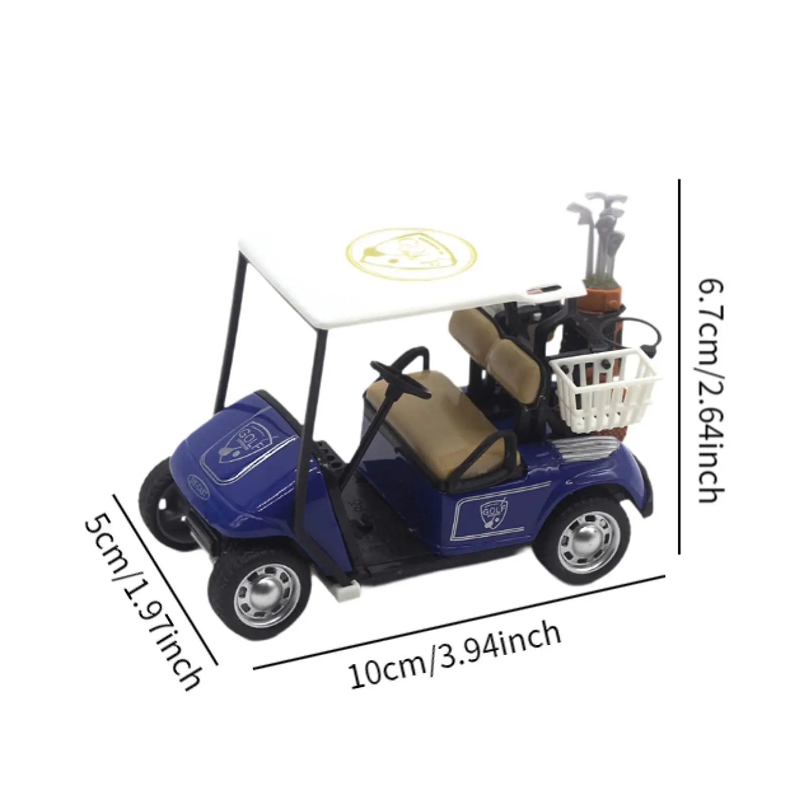 Veicolo pullback Golfcart per toppers per torte Accessori per case delle bambole Bambini