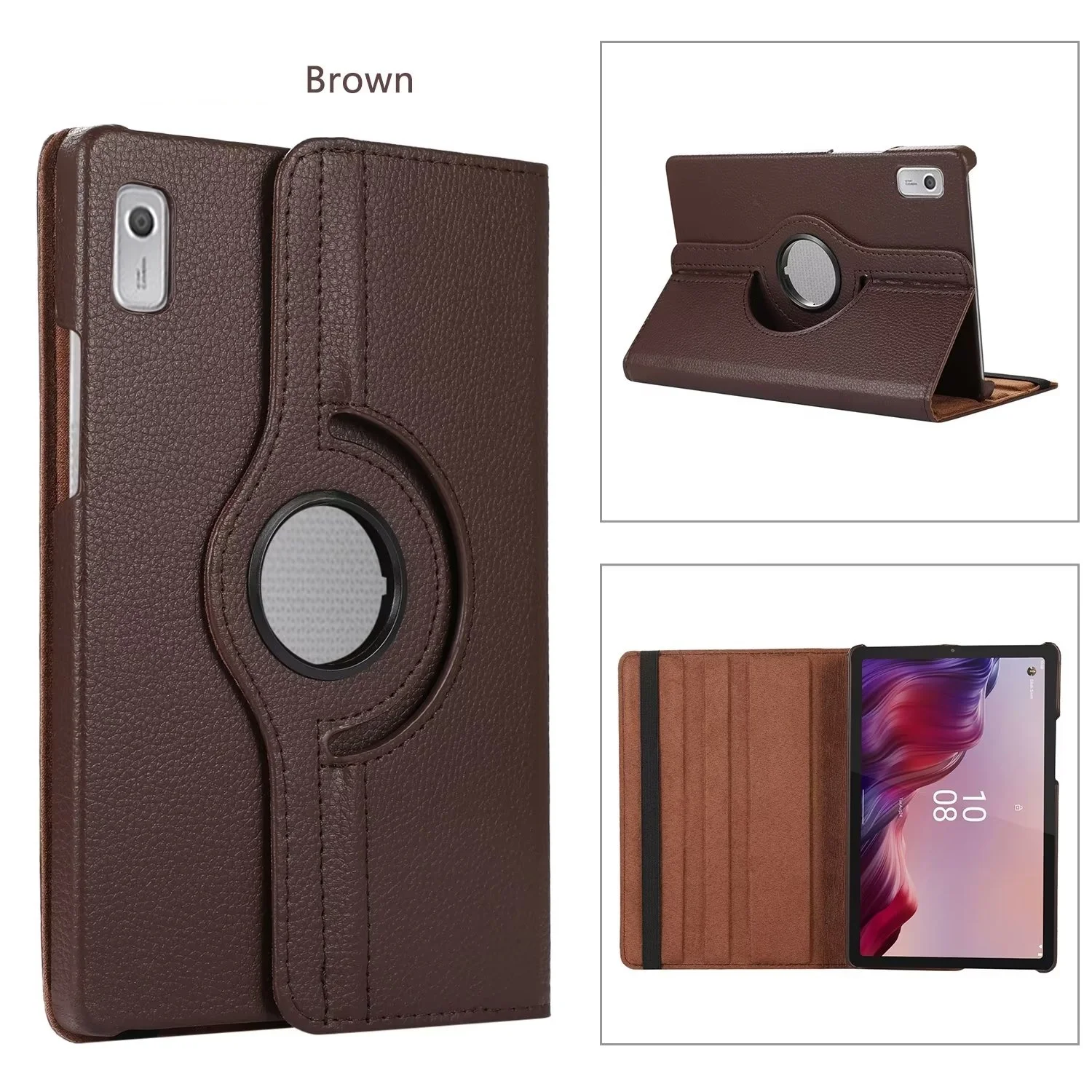 Rotating Stand Case for Lenovo Xiaoxin Pad Pro 12.7 inch Tab P12 2023 TB-370FU Luxury PU Leather Tablet Cover Shockproof Couqe