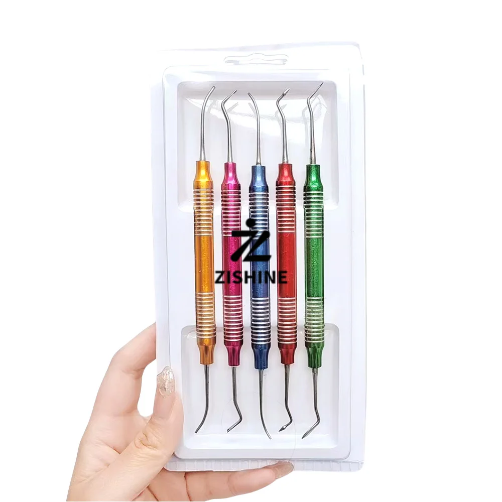 6Pcs Dental Composite Resin Filling Instrument Kit Non Stick Aesthetic Restoration Carver Spatula Dentistry Tools Set 1Set