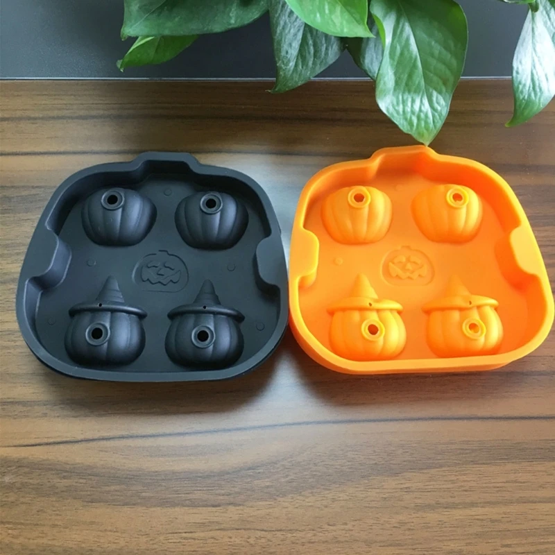 

Pumpkin Shape Silicone Ice Cube Mould Flexible DIY Silicone Ice Cube Trays Silicone Ice Cube Makers Reusable for Kitchen