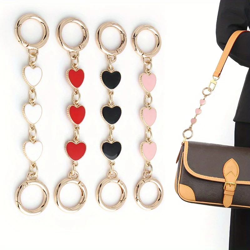 1PC love bag shoulder strap extension chain, wallet shoulder bag extension decorative chain, bag chain replacement accessories