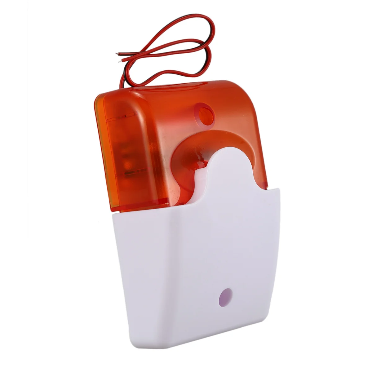 

6X Mini Wired Strobe Warning Siren Durable DC 12V Sound Alarm Flashing Light Sound Siren 115Db Orange-A74Z