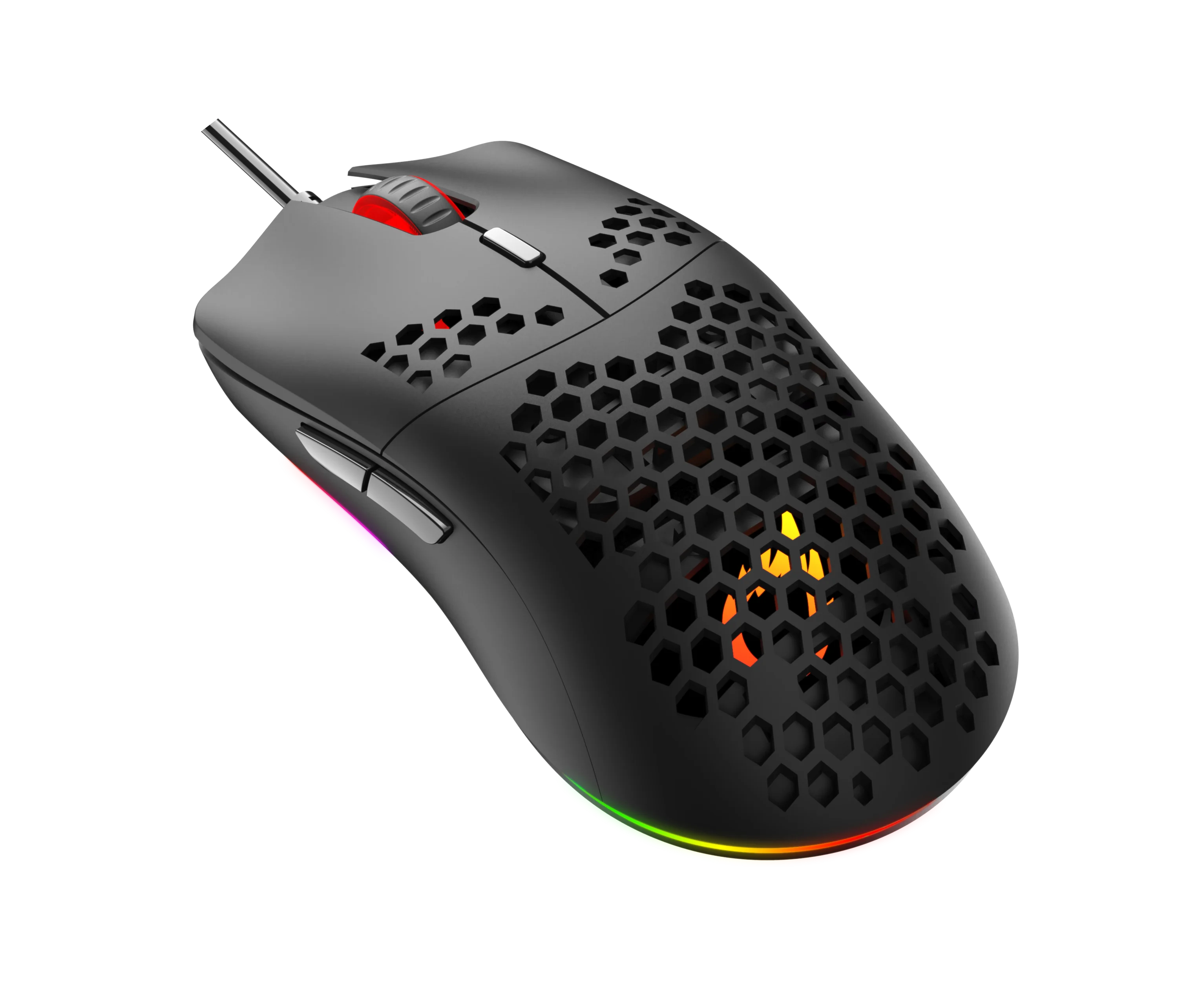 

Высококачественная популярная проводная оптическая эргономичная USB-полая игровая мышь RGB