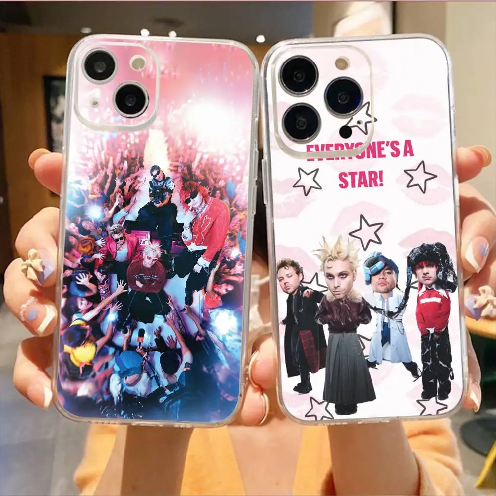 

5 Seconds of S-Summers 5SOS Phone Case For iPhone17,16,15,14,13,12,11 Plus,Pro Max Soft Transparent Cover