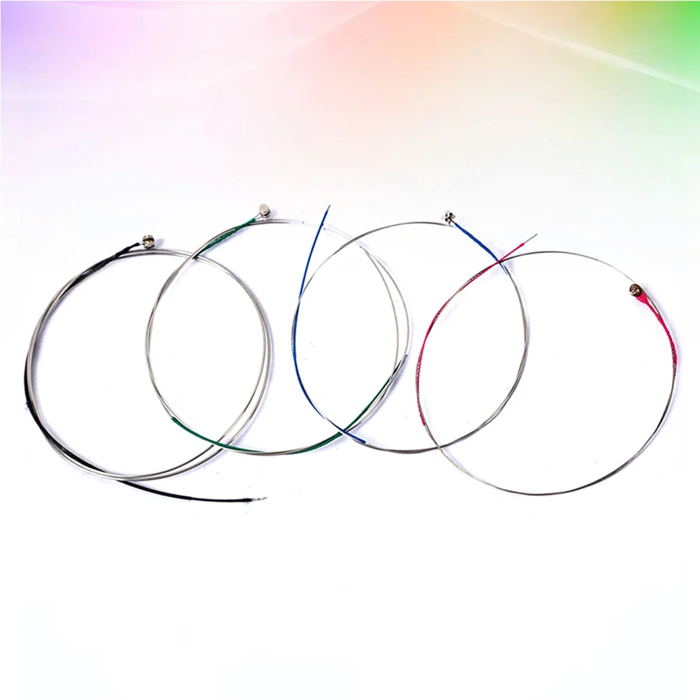 

4pcs/set A/E/D/G Violin Strings Metal Musical Instrument Violin Parts Accessories String for Violin (Silver)
