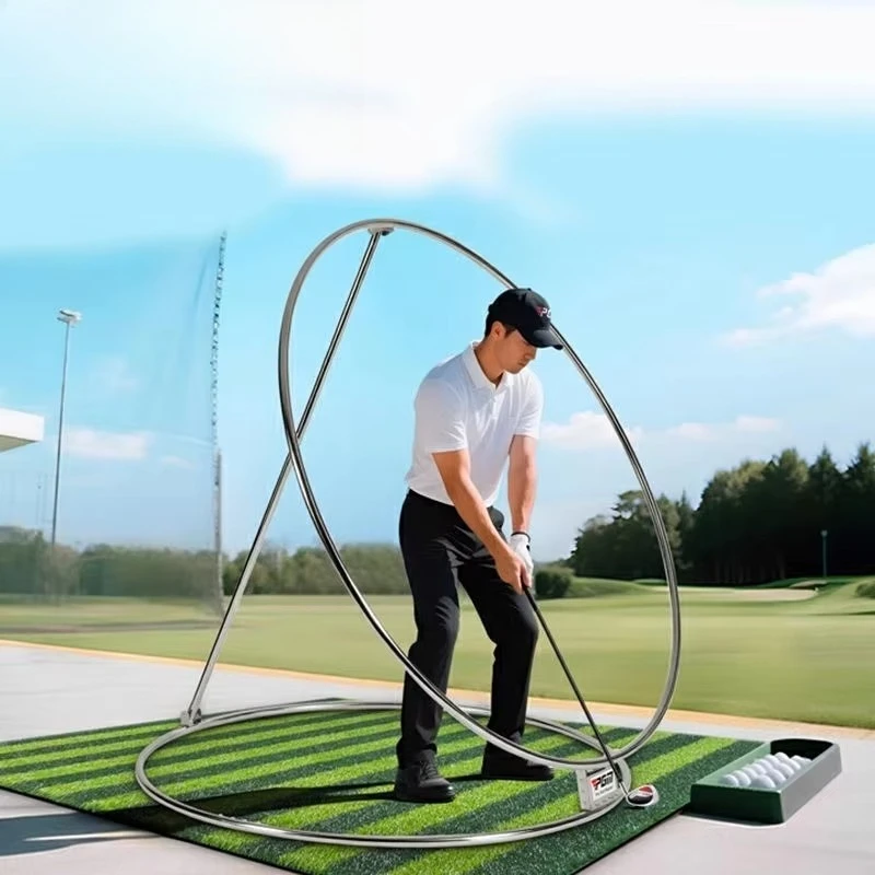 Frame Circle Adjustable Angle Golf Swing Plane Trainer for Adults and Juniors