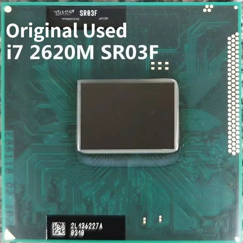 

Процессор Intel Core i7 2620M i7-2620M SR03F 2,7 ГГц 35 Вт, 2 ядра, 4 потока, для ноутбуков, разъем G2 / rPGA988B