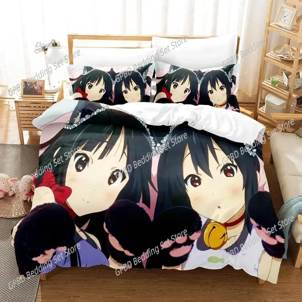 K-ON! 3D Bedding Set Duvet Cover Pillowcases Single Twin Full Queen King Size Home Decor Quilt Boys Gift