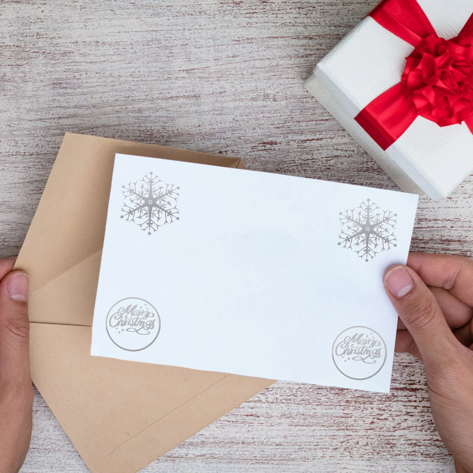 

Christmas Snowflake Stickers Decorative Festival Style DIY Decals Exquisite Xmas Craft Stickers for Cards Laptop Gifts