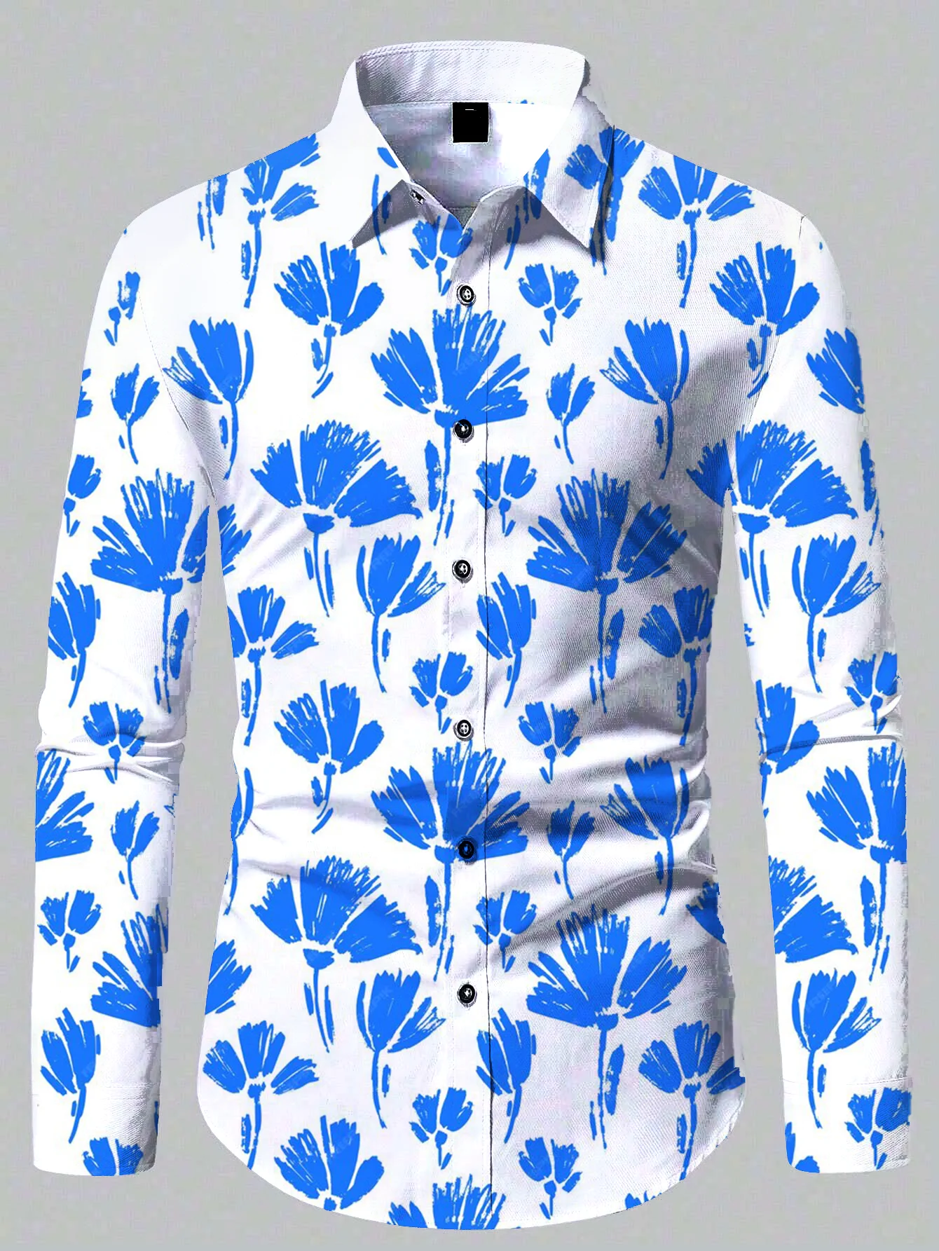 Fashion Comfortable 2024 New 3d Printed Floral Pattern Shirt Beach Sun Casual Slim Fit Fashion Mens Shirt Long Sleeve Shirt