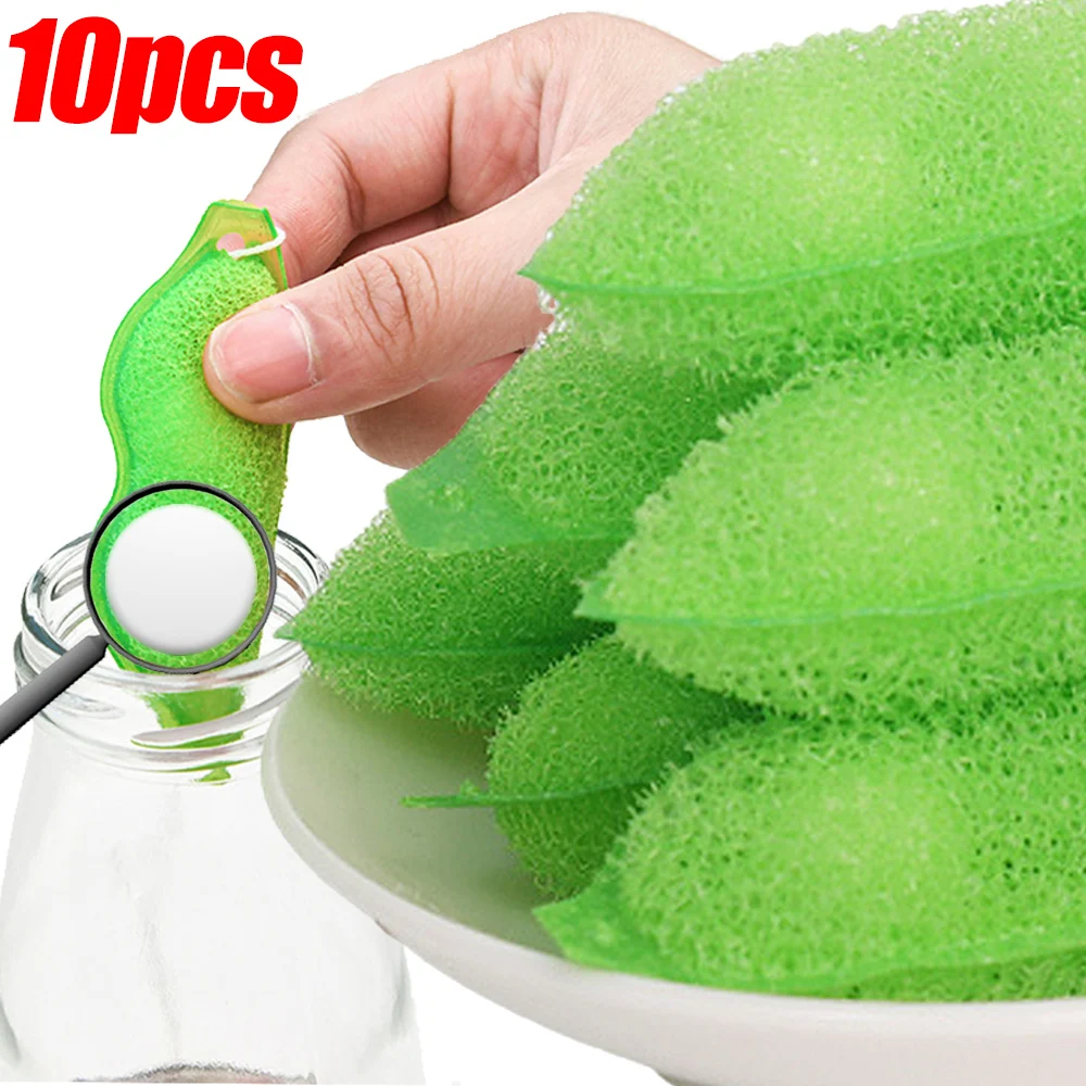 1-10PCS Household Pea Cleaning Sponge Coffee Cup Cleaning Brush Drink Glass Bottle Cleaner Brush Cup Scrubber Kitchen Tools