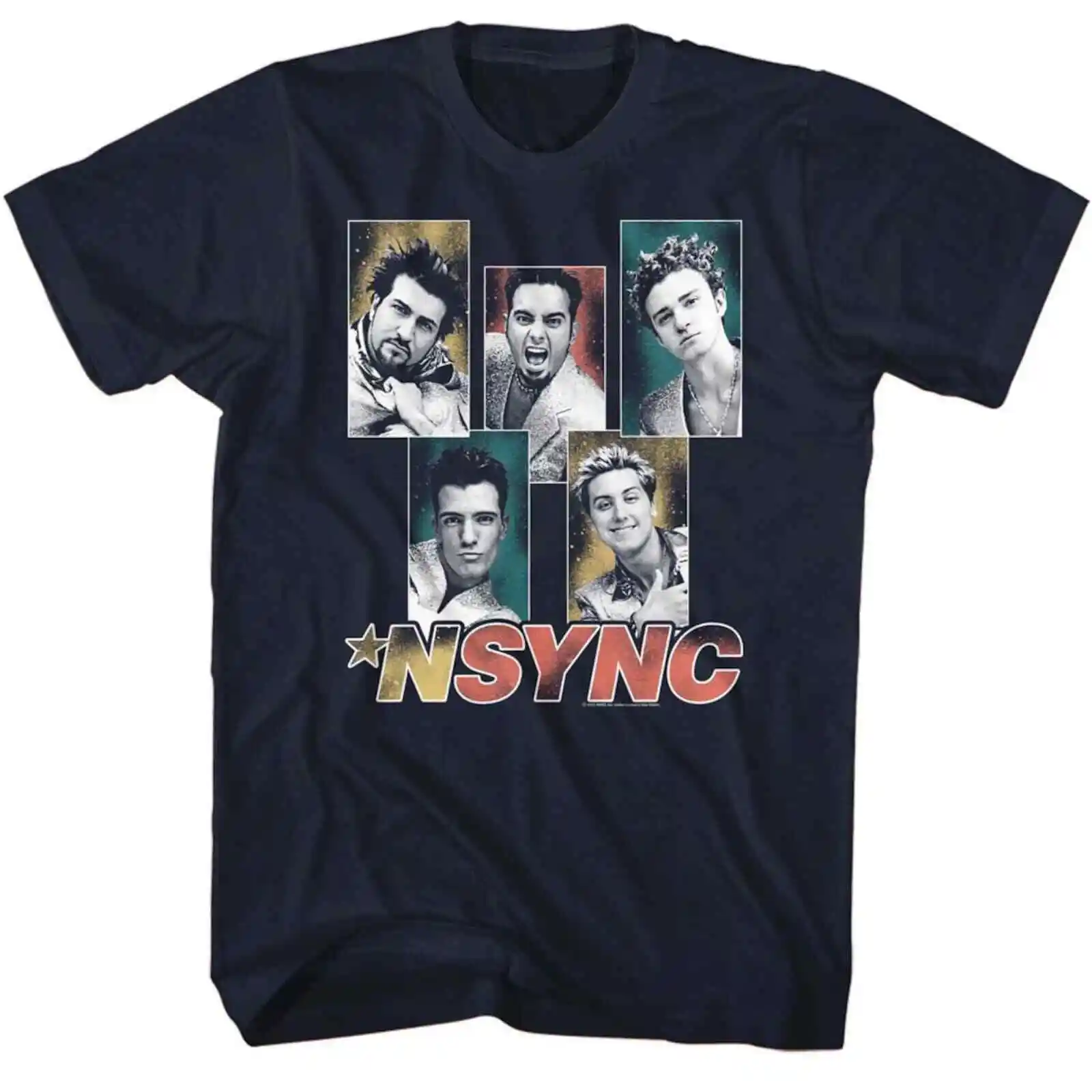 Nsync Sparkly Boxes Navy T-Shirt