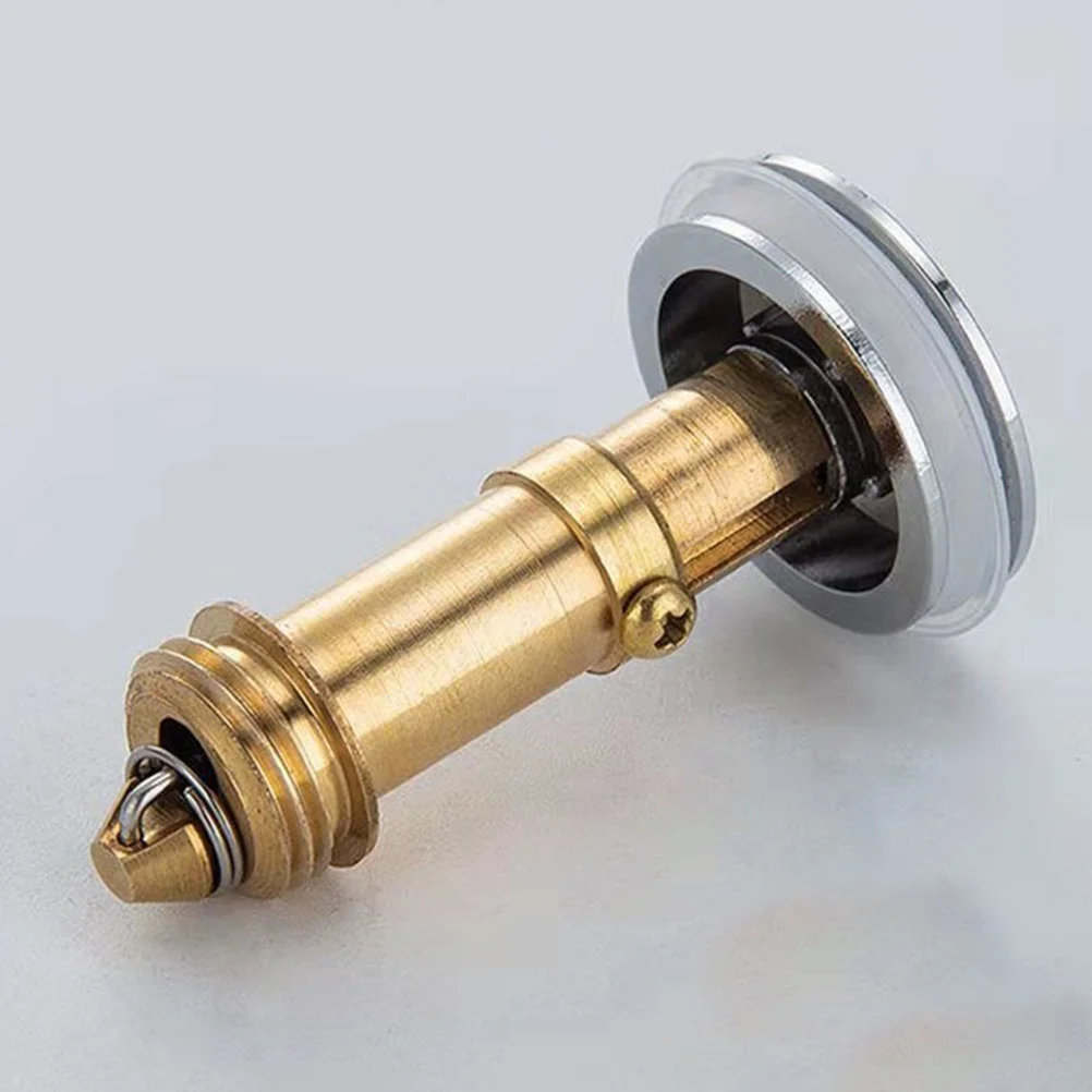 

2Pcs Universal Sink Drain Stopper Press-Top Flip Cover with Built-in Hair Trap for Wash Basin Anti-Odor Easy Rinse Basin Plug