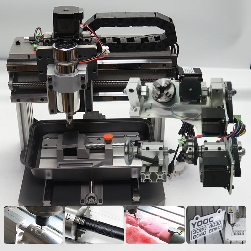 

500W CNC Engraving Machine LY 3020 3/4/5 Axis Square Line Rail 3020F Wood Router PCB PVC Milling Engraver Lathe with Water Tank