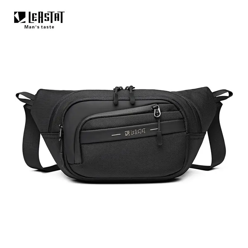 Marsupio borsa per cellulare borsa per il petto in tessuto Oxford marsupio da esterno marsupio impermeabile in vita marsupio con cerniera per cintura da Jogging