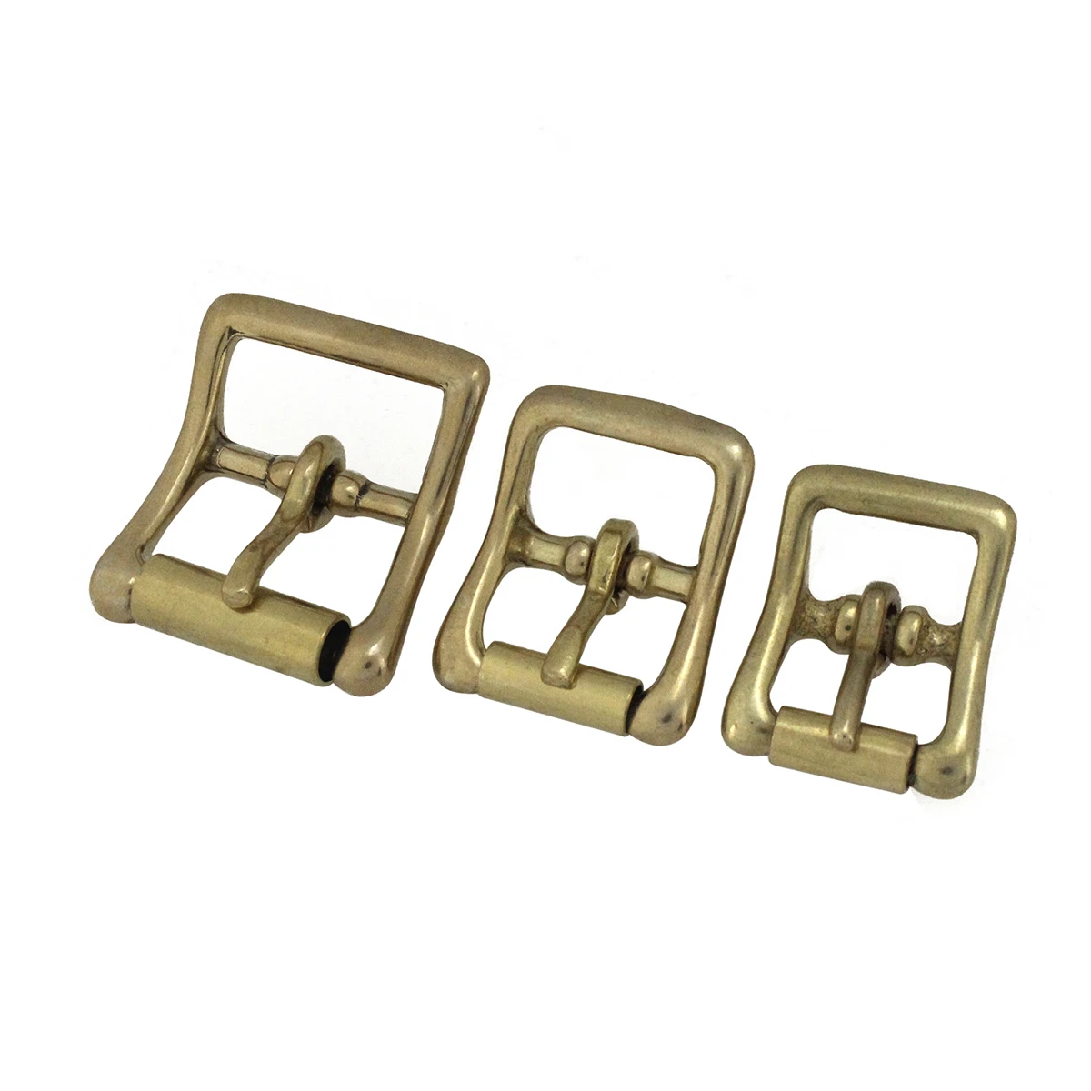 1pcs Solid Brass Roller Buckle Single Pin Middle Center Bar Buckle for Leather Craft Bag Belt Strap Halter Harness Leather Craft