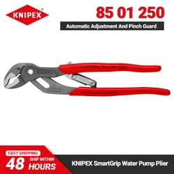 KNIPEX 85 01 250 SmartGrip Water Pump Pliers 10-inch Hardened-teeth No-slipping Plier Hand Tool with Automatic Adjustment