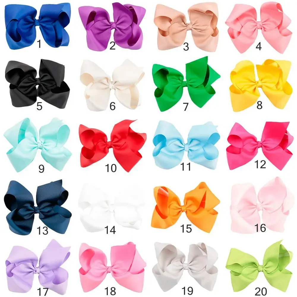 1PCS 6 Inch Boutique Big Ribbon Bows Hair Clips for Baby Girls Barrettes Children Accessories Hairpins Headwear Photo Props